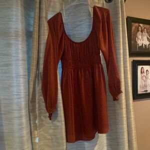 Altard State deep red mini dress